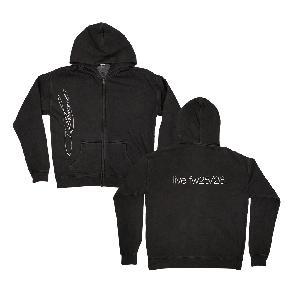 Live Zip Hoodie - Faded Grey