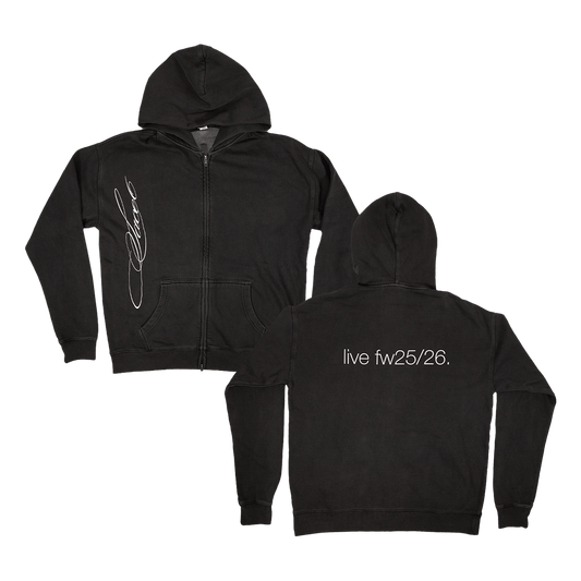 Live Zip Hoodie - Faded Grey