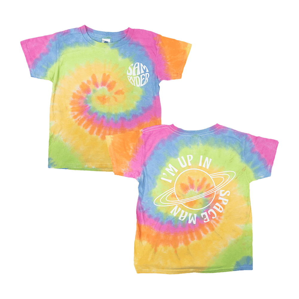 Up In Space Kids Tie Dye Tee