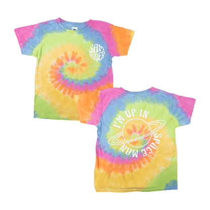 Up In Space Kids Tie Dye Tee