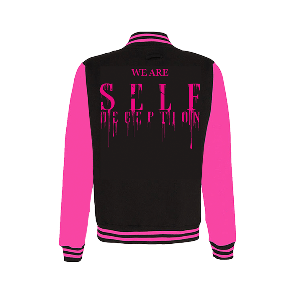 Logo Varsity Jacket - Black/Pink