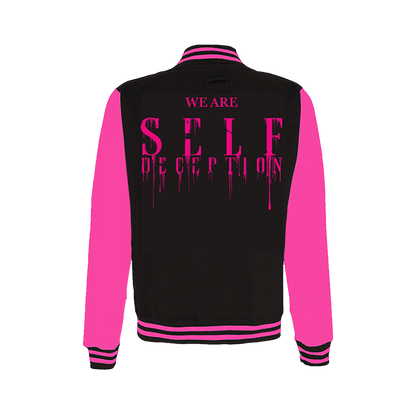 Logo Varsity Jacket - Black/Pink