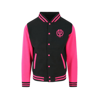 Logo Varsity Jacket - Black/Pink