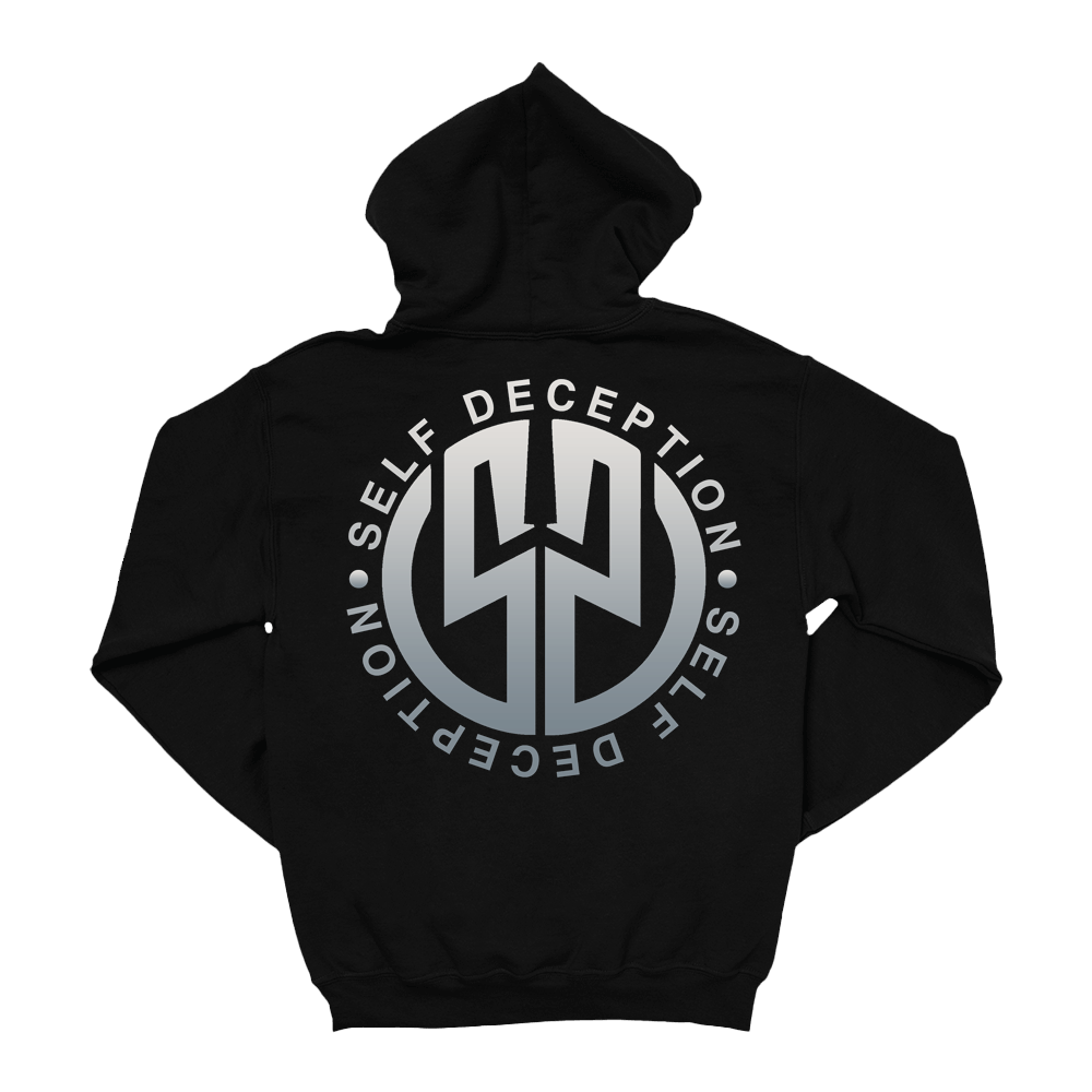 Metallic Logo Zip Hoodie - Black