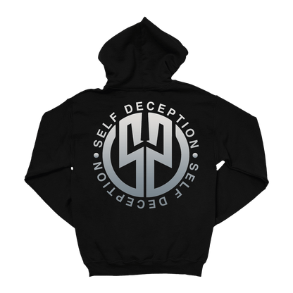 Metallic Logo Zip Hoodie - Black