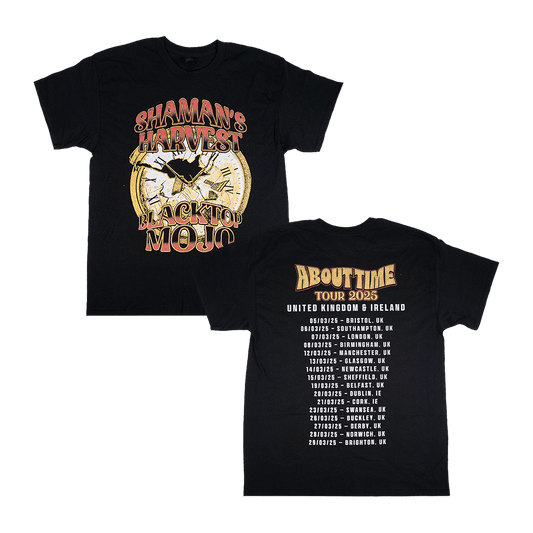 Shamans Harvest x Blacktop Mojo UK/IRE 25 Tour T-Shirt - Black