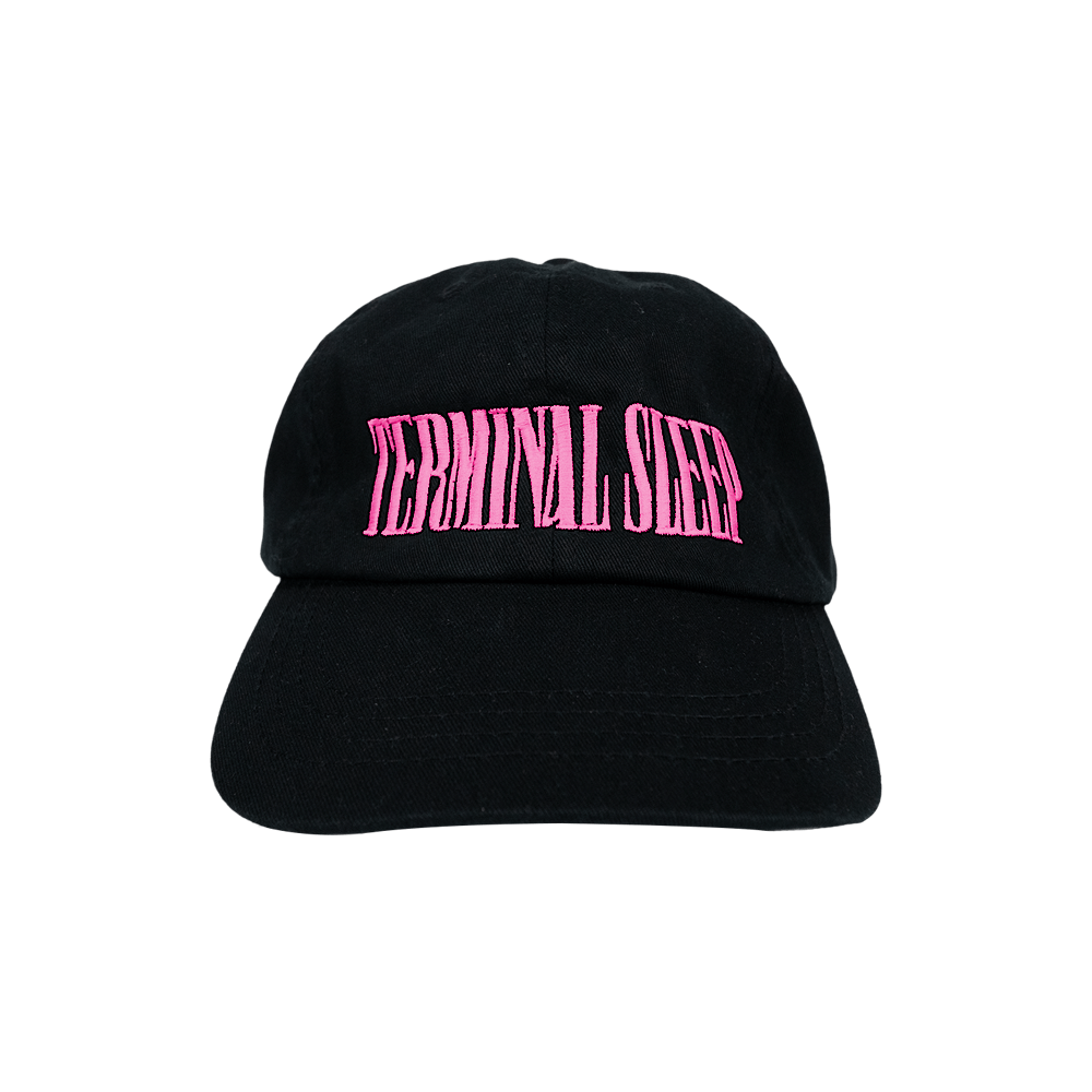 Embroidered Logo Cap - Black/Pink