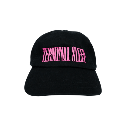 Embroidered Logo Cap - Black/Pink