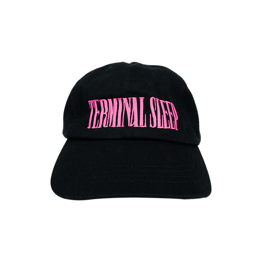 Embroidered Logo Cap - Black/Pink