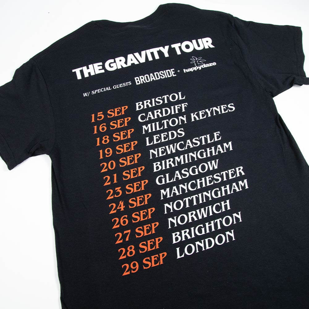Gravity UK Tour T-shirt - Black