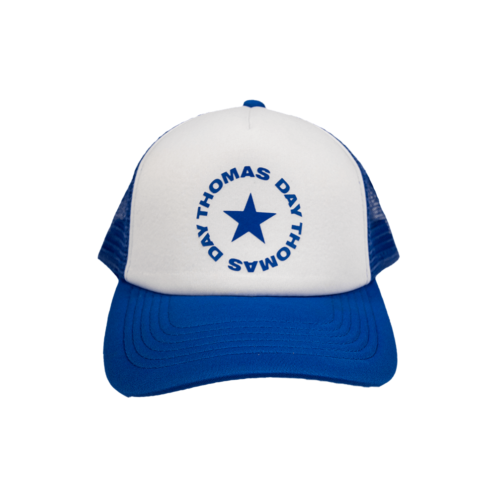 Circle Logo Trucker Cap - White/Blue