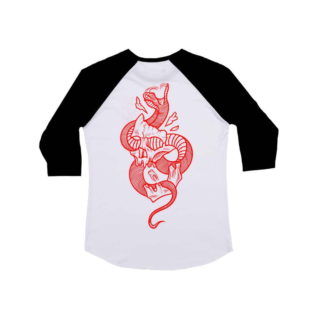 Skull Buster Baseball Shirt - Black/White image 2