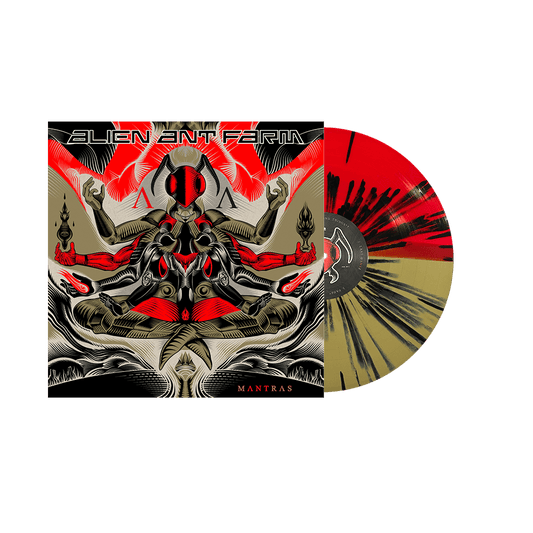Mantras 12" Vinyl - Red/Gold Split with Black Splatter image 0
