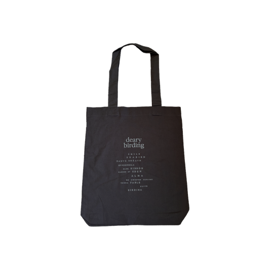 Deary/Birding Tote Bag - Black