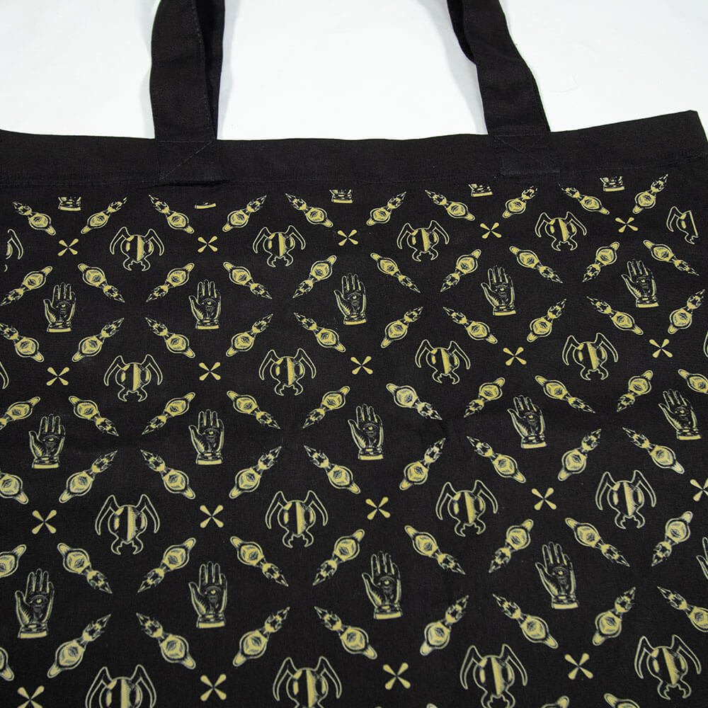 Mantras All Over Tote Bag - Black image 2