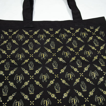 Mantras All Over Tote Bag - Black image 2