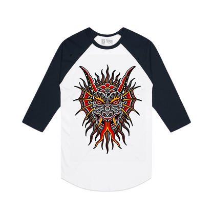 Hell Bound Baseball Shirt - Navy/White image 0