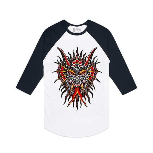 Hell Bound Baseball Shirt - Navy/White image 0